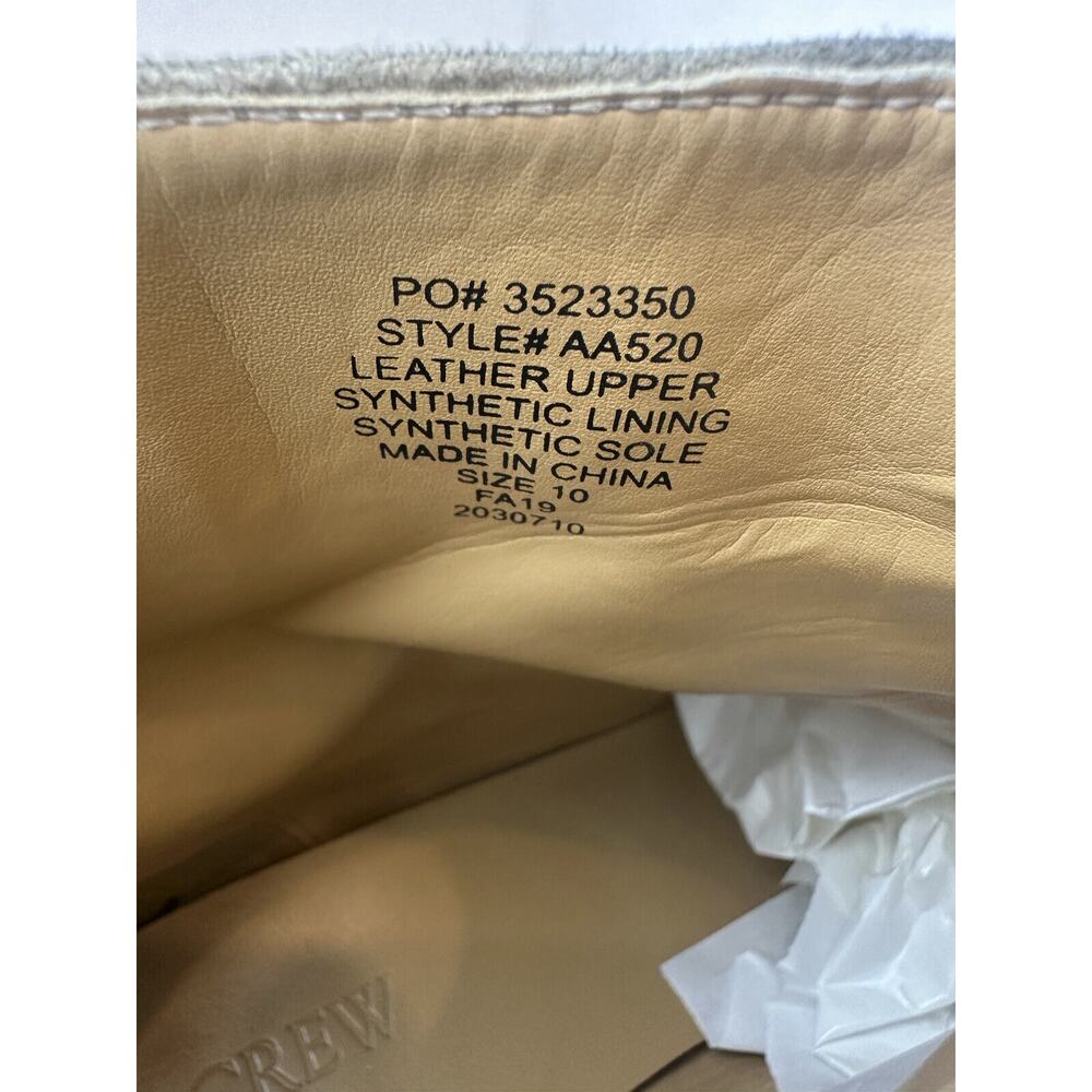 J. Crew Walker Suede Tan Booties Side Zip Ankle Boots AA520 Women's Shoe Size 10 - Picture 10 of 11